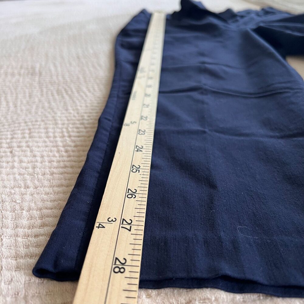 Briggs Pants Womens 12P Navy Blue‎ Stretch Pull On Capri Rayon Comfort Pocket - Picture 13 of 16